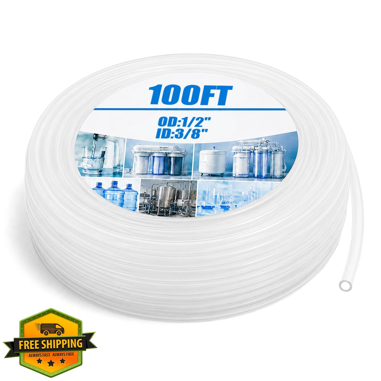 Nuanchu Polyethylene Tubing 1/2″OD 3/8″ID White