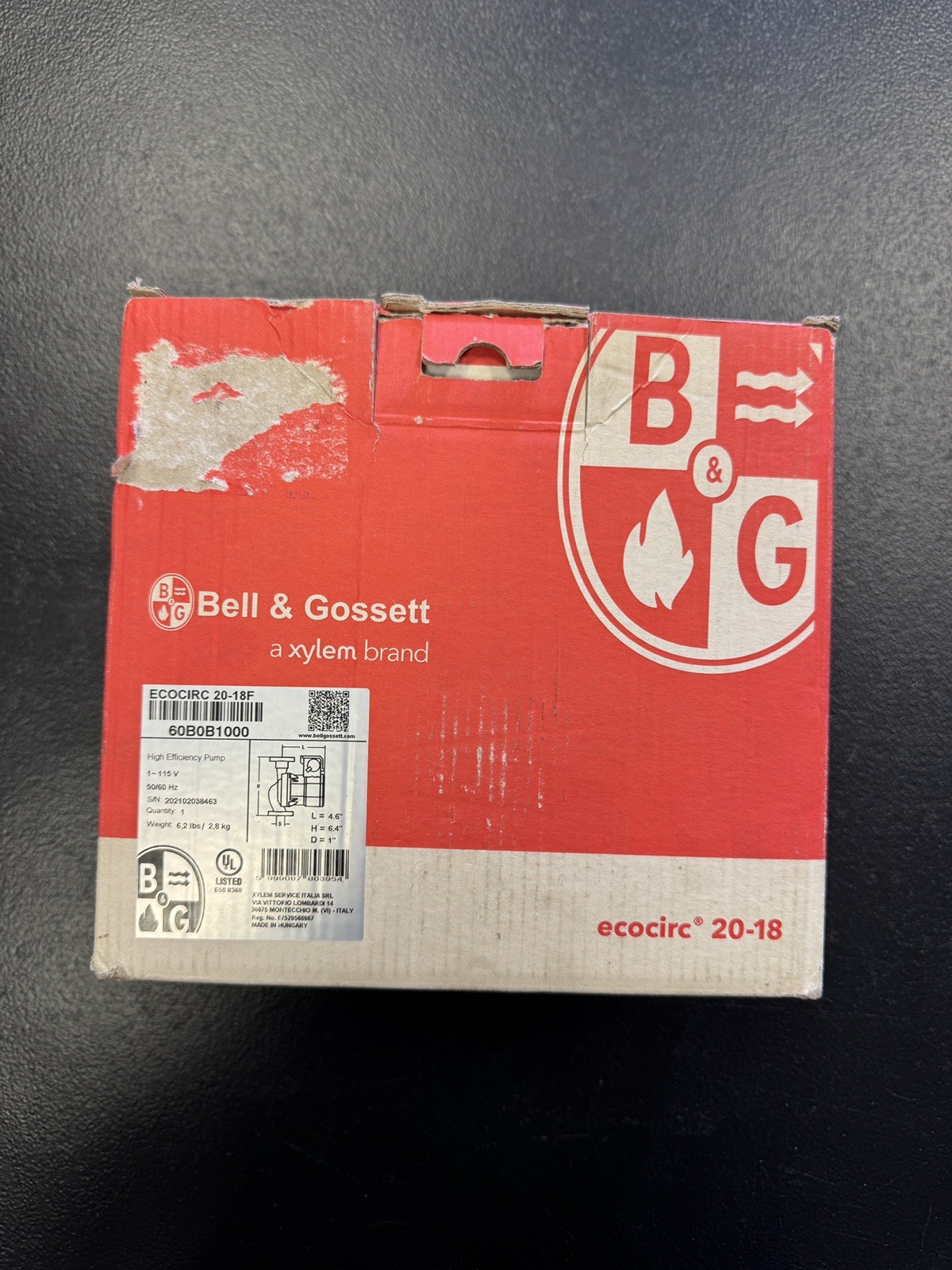 Bell & Gossett 60B0B100 Variable Speed ECM Smart Circulator, flanged