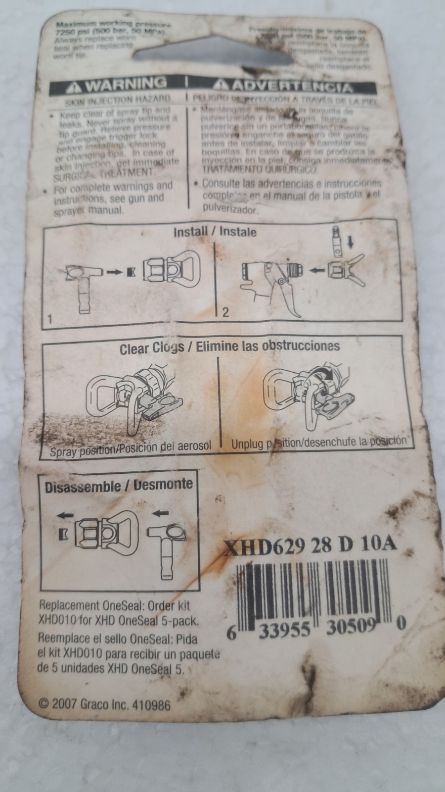 Graco XHD RAC Switchtip, XHD629, XHD627, XHD621, XHD419, XHD619 LOT OF 5