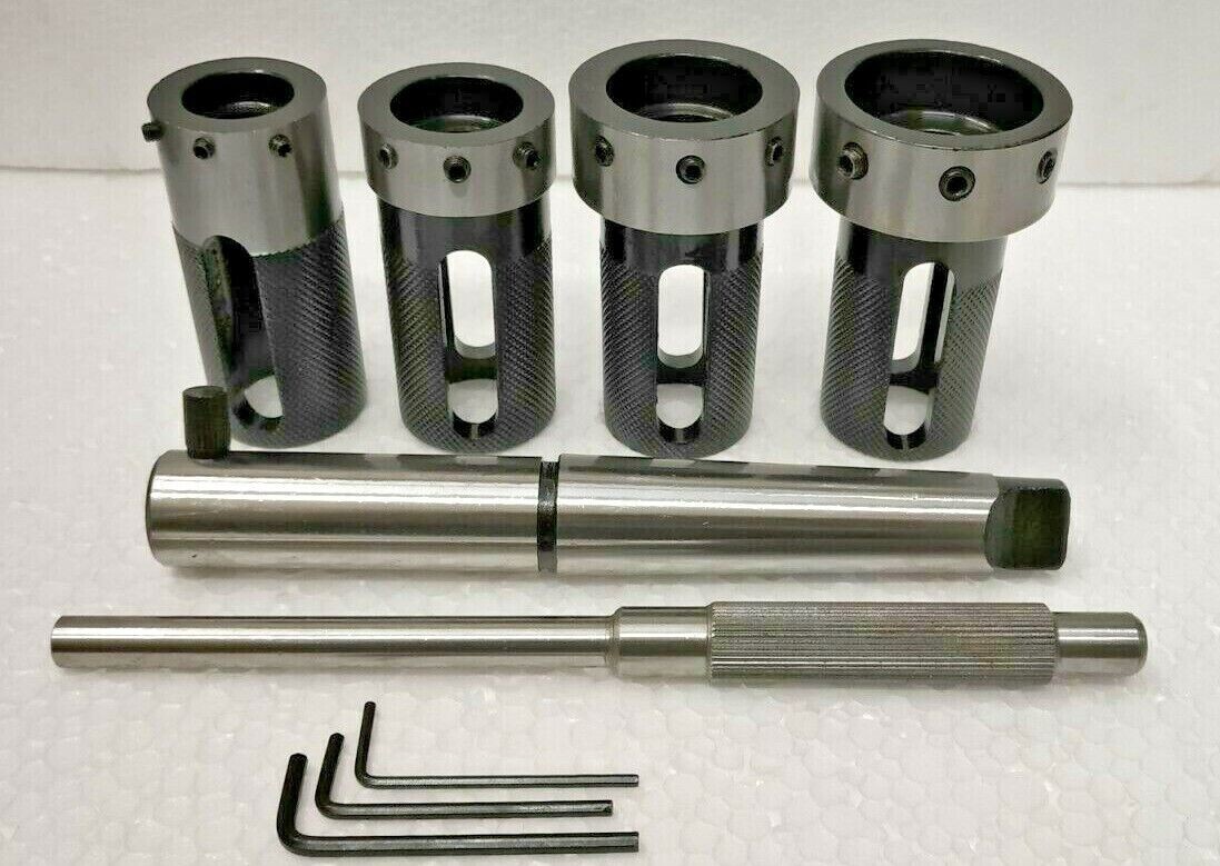 Lathe Tailstock Die Holder Set Of 4 Floating Type MT1 SHANK Holds Metric Die @