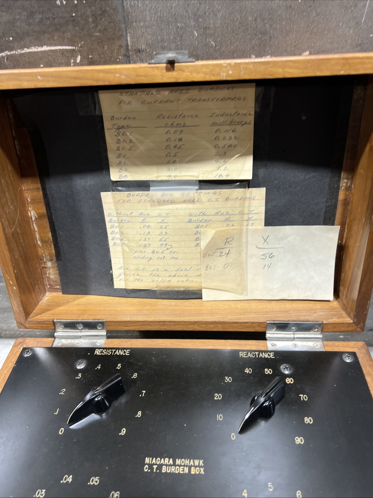 Niagara Mohawk Power Corp. CT Burden Box Used Surplus
