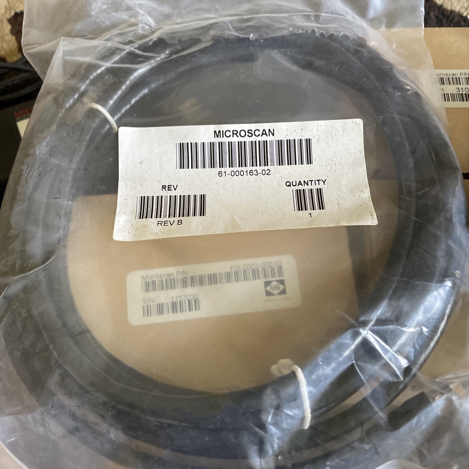 MICROSCAN 61-000163-02 REV B CABLE Wire Cord