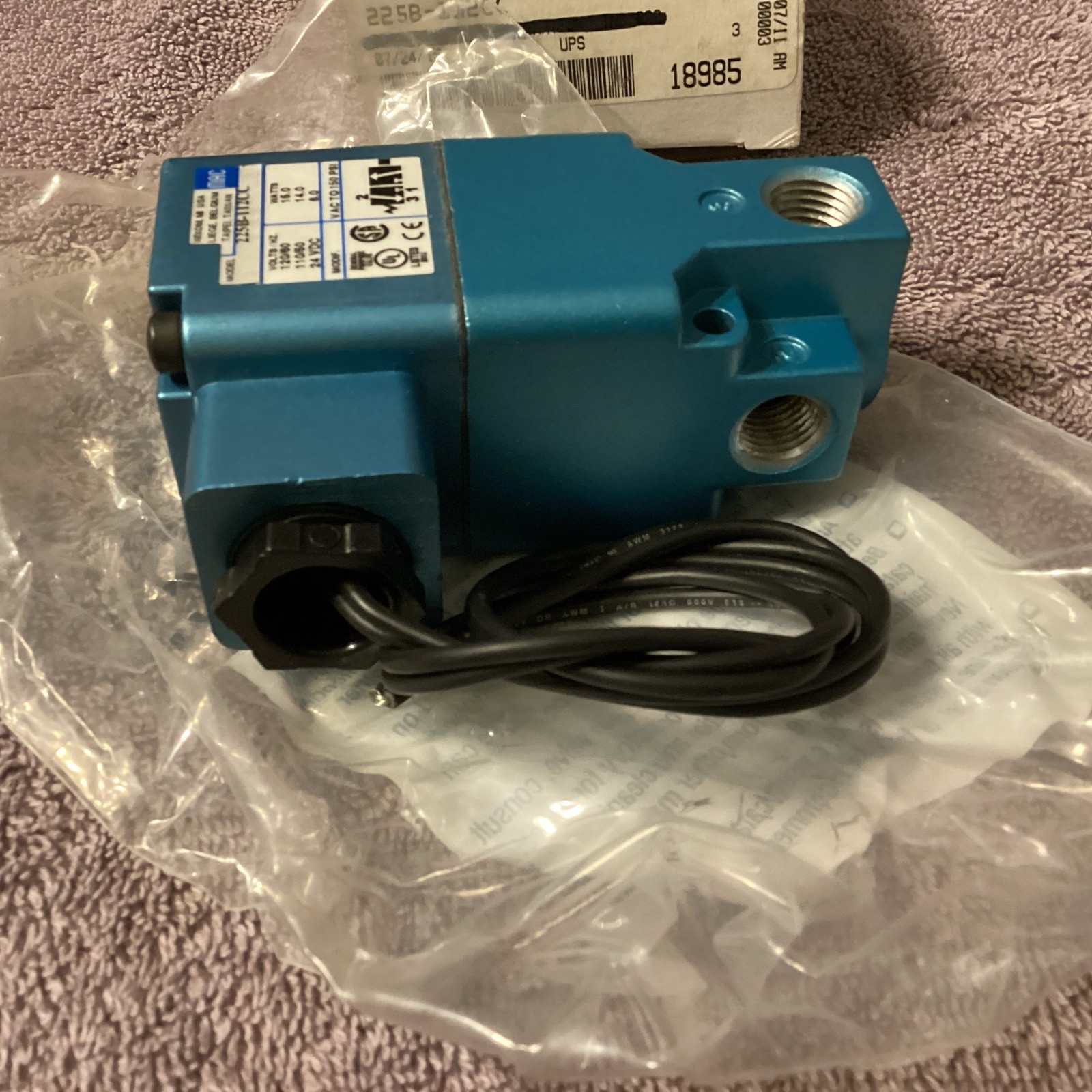 MAC VALVE…225B-112CC….SOLENOID VALVE….NEW