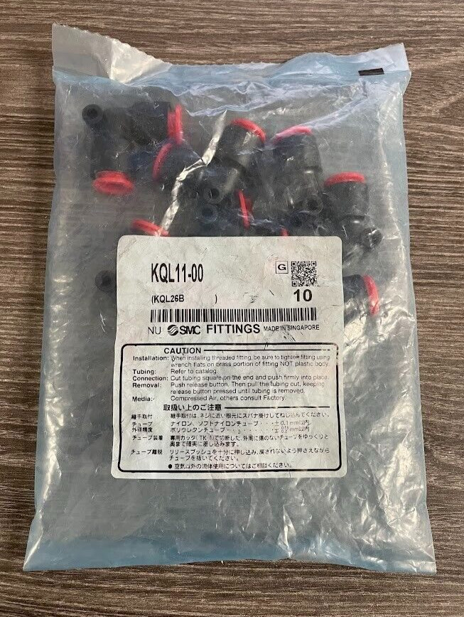 KQL11-00 SMC 3/8″ 90° Elbow Fittings Union Elbow One Touch Fitting KQ2L11-00