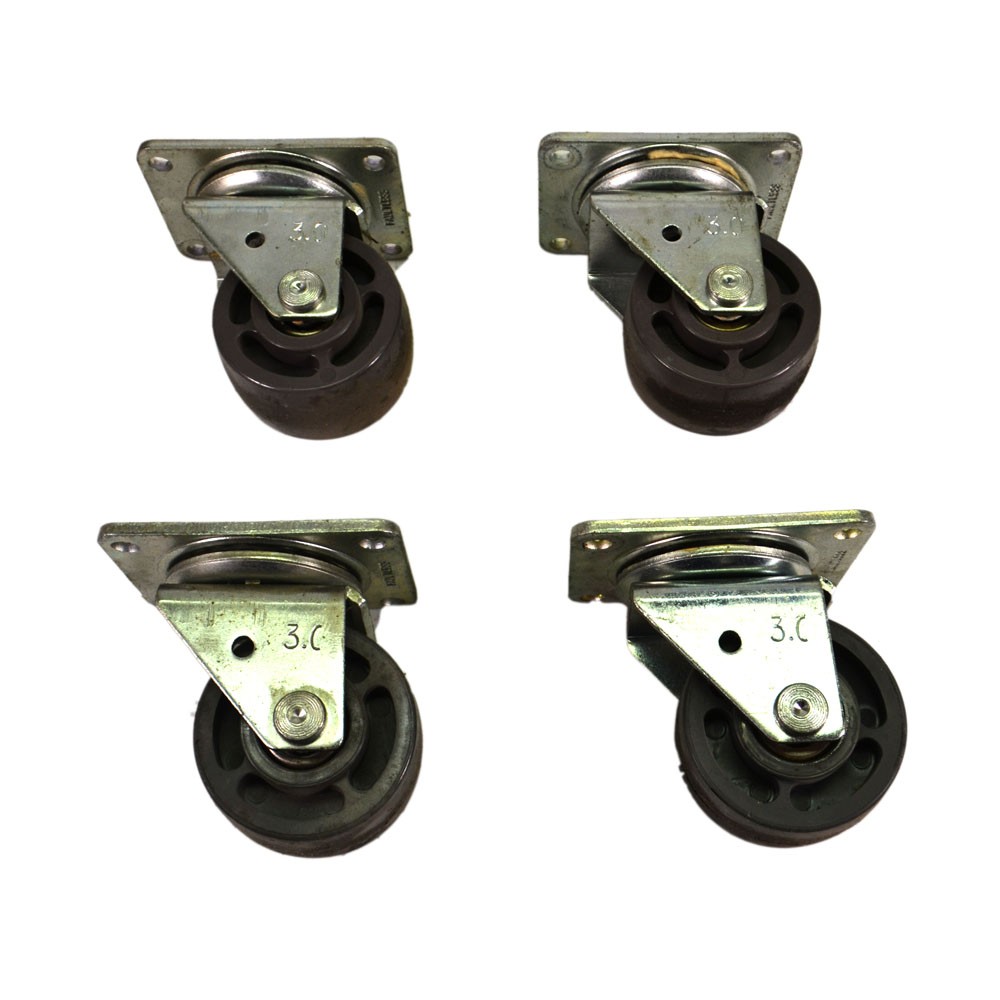 (Lot of 4) Faultless 3.C Stainless Steel Swivel 3″ Rolling Caster Wheels