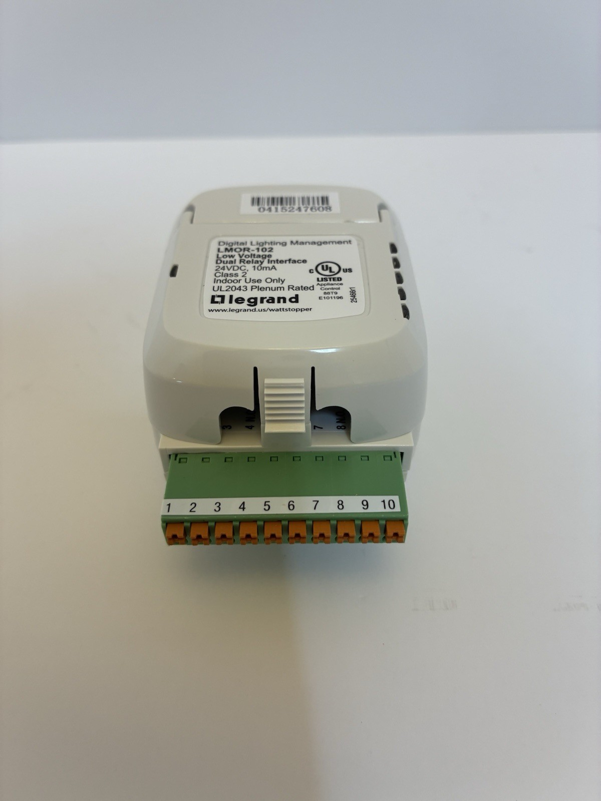 WATTSTOPPER LEGRAND LMOR-102 Low Voltage Dual Relay Interface WH
