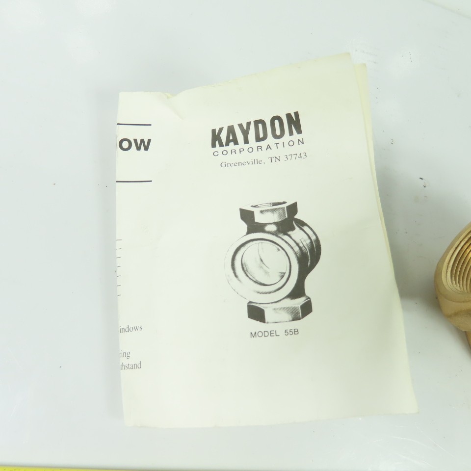 Kaydon 55B Double window Flow Sight Indicators 1-1/2″ NPT NEW