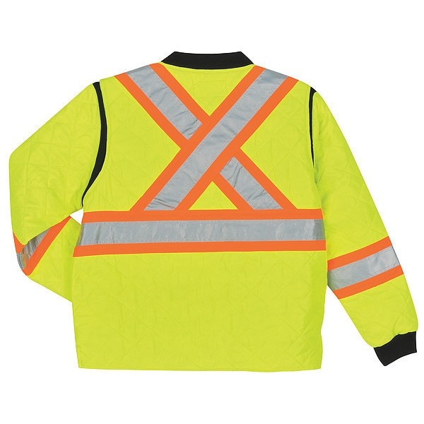 Tough Duck S43211 Men’s Hi-Vis Quilted Safety Jacket, 100% Polyester,