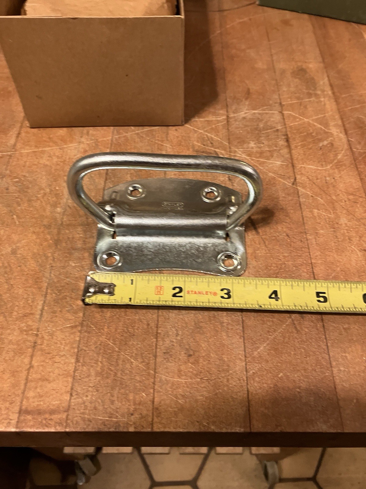 NOS Vtg. 5 Sets Stanley 1205 US2C Steel Zinc Plated Chest Handles No. 3 1/4 USA