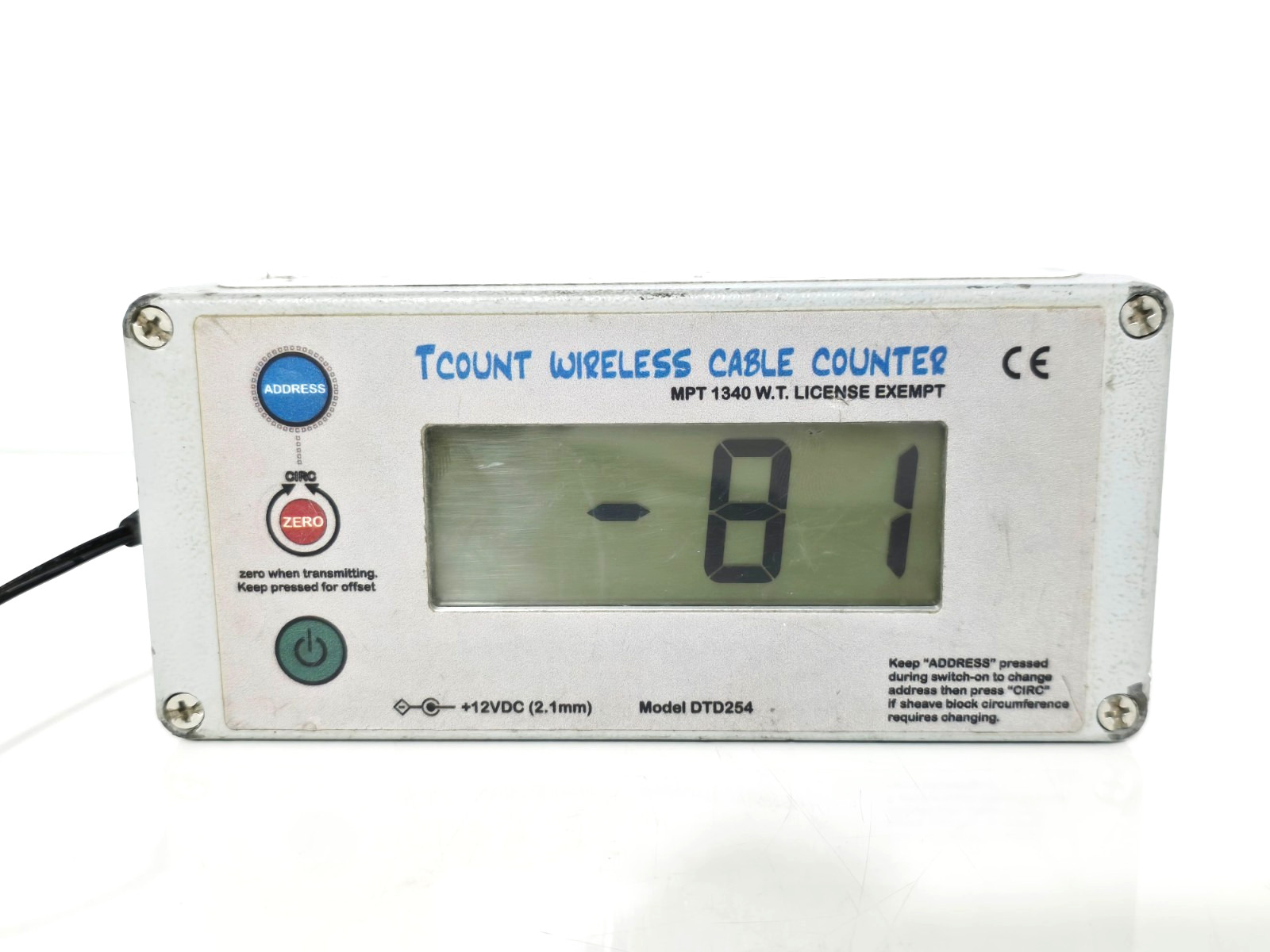DTD254 TCOUNT WIRELESS CABLE COUNTER S246667 ( W31356-R )