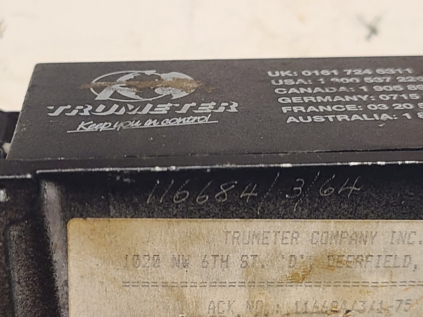 TRUMETER 3002 Type , 2:1 Ratio, Figs 9999, Acy No, 116684/3/1-75???