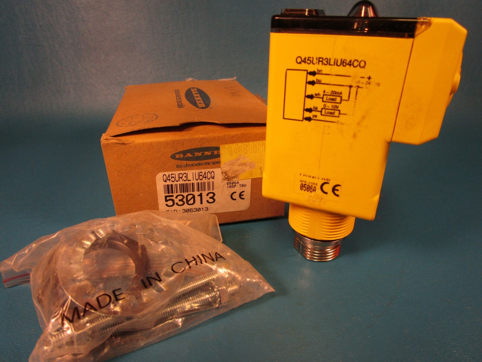 Banner Q45UR3LIU64CQ, 53013 Ultra Sonic Proximity Sensor