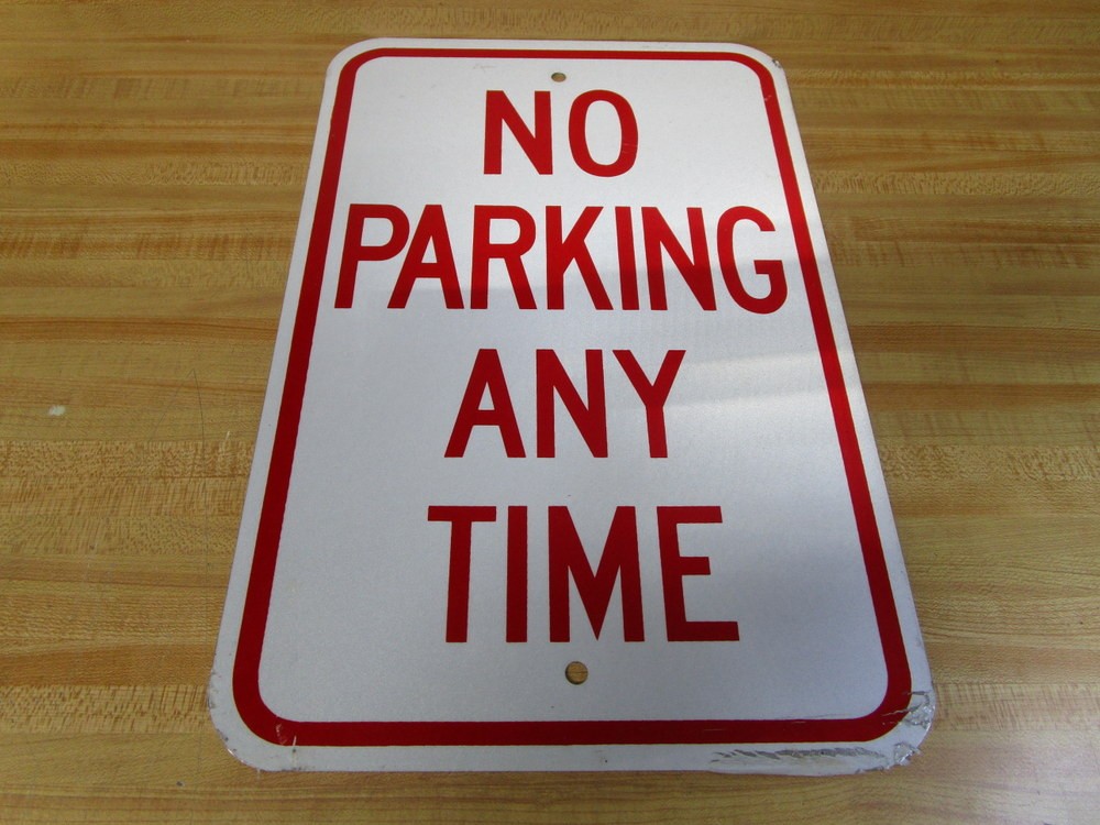 Generic NO PARKING ANY TIME 18″ x 12″ Metal Sign (Pack of 3)
