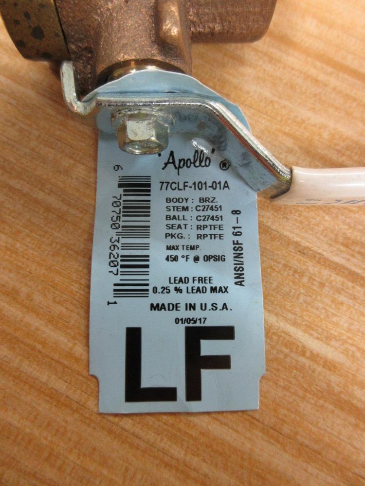 Apollo 77CLF-101-01A 1/4″ Ball Valve 77CLF10101A