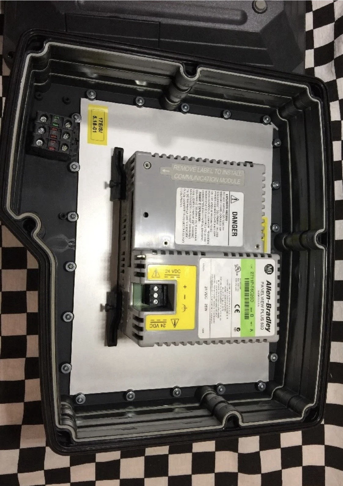 PANEL VIEW PLUS 600, 2711P-T6C20D With Enclosure & EMO SHIPSAMEDAY