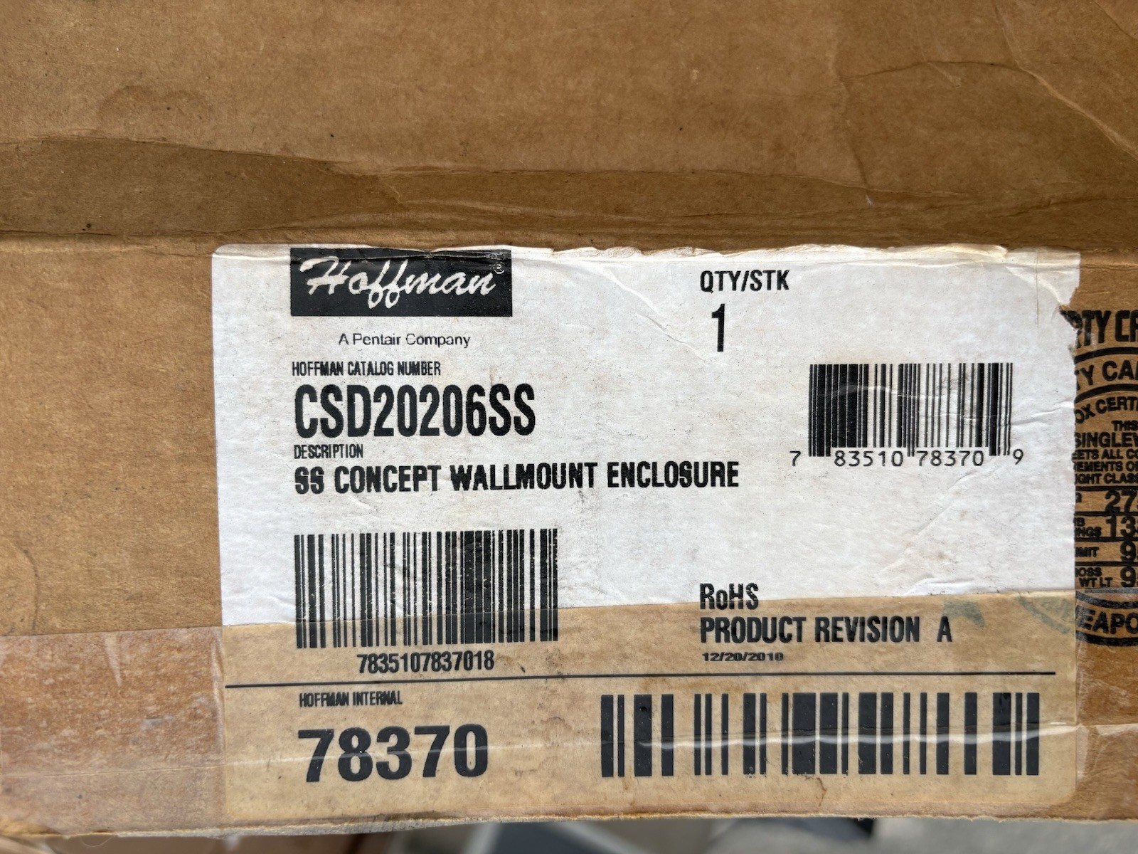 Pro-face HMI Screen Touch Panel + Hoffman CSD20206SS Enclosure Emergency Stop
