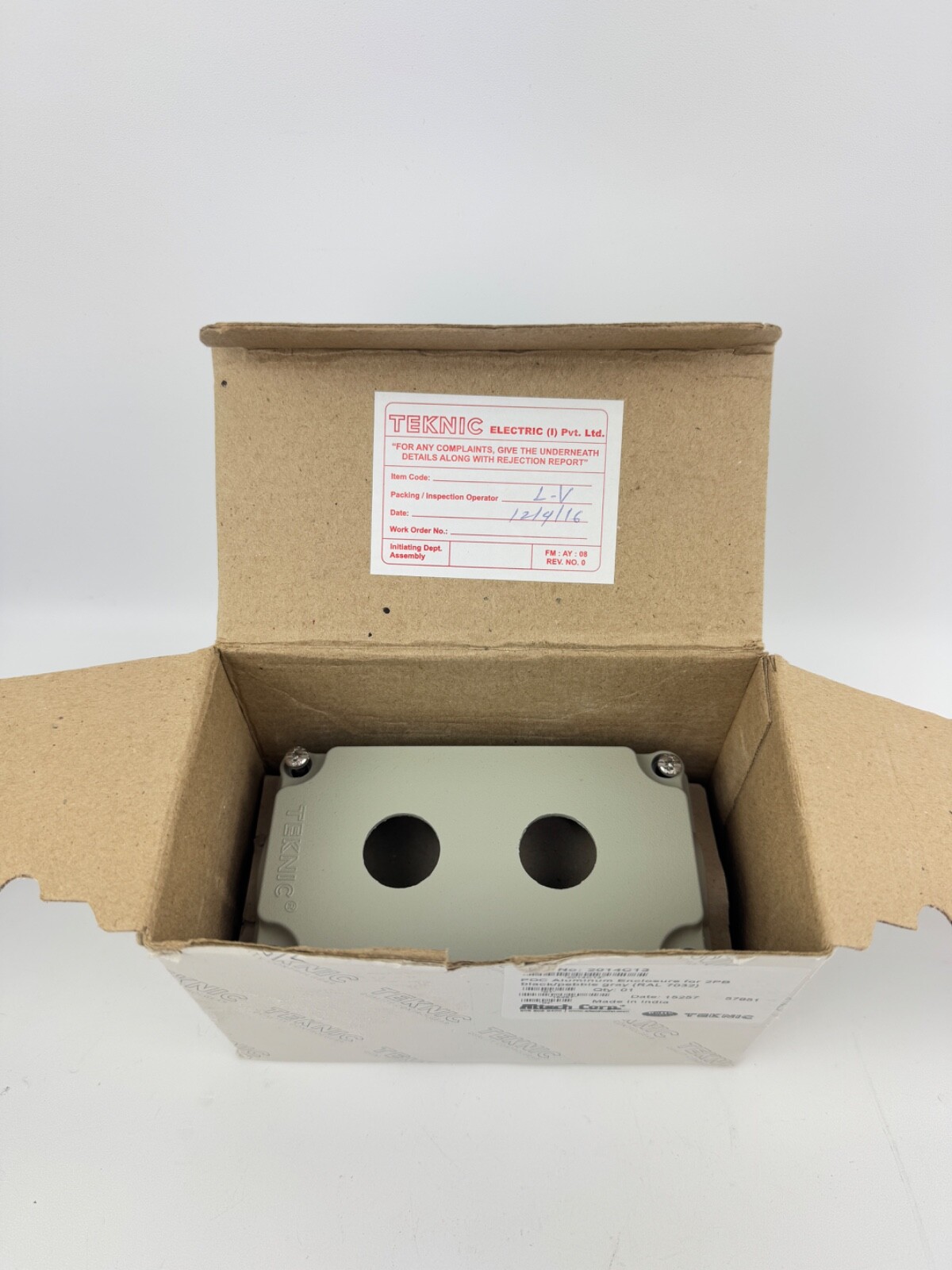 Altech Corp 2014C13 PDC Aluminum Enclosure for 2PB black/pebble gray