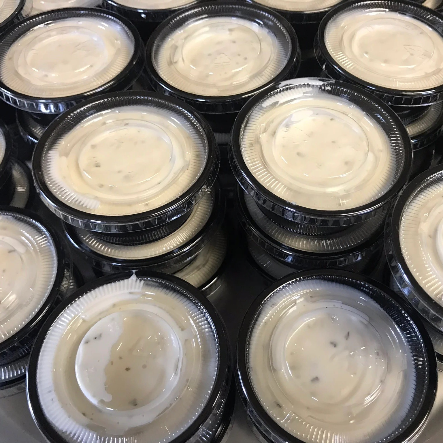 OCS Parts 100-Count Black Plastic Portion Souffle Cups with Lids | 3.25-Ounce