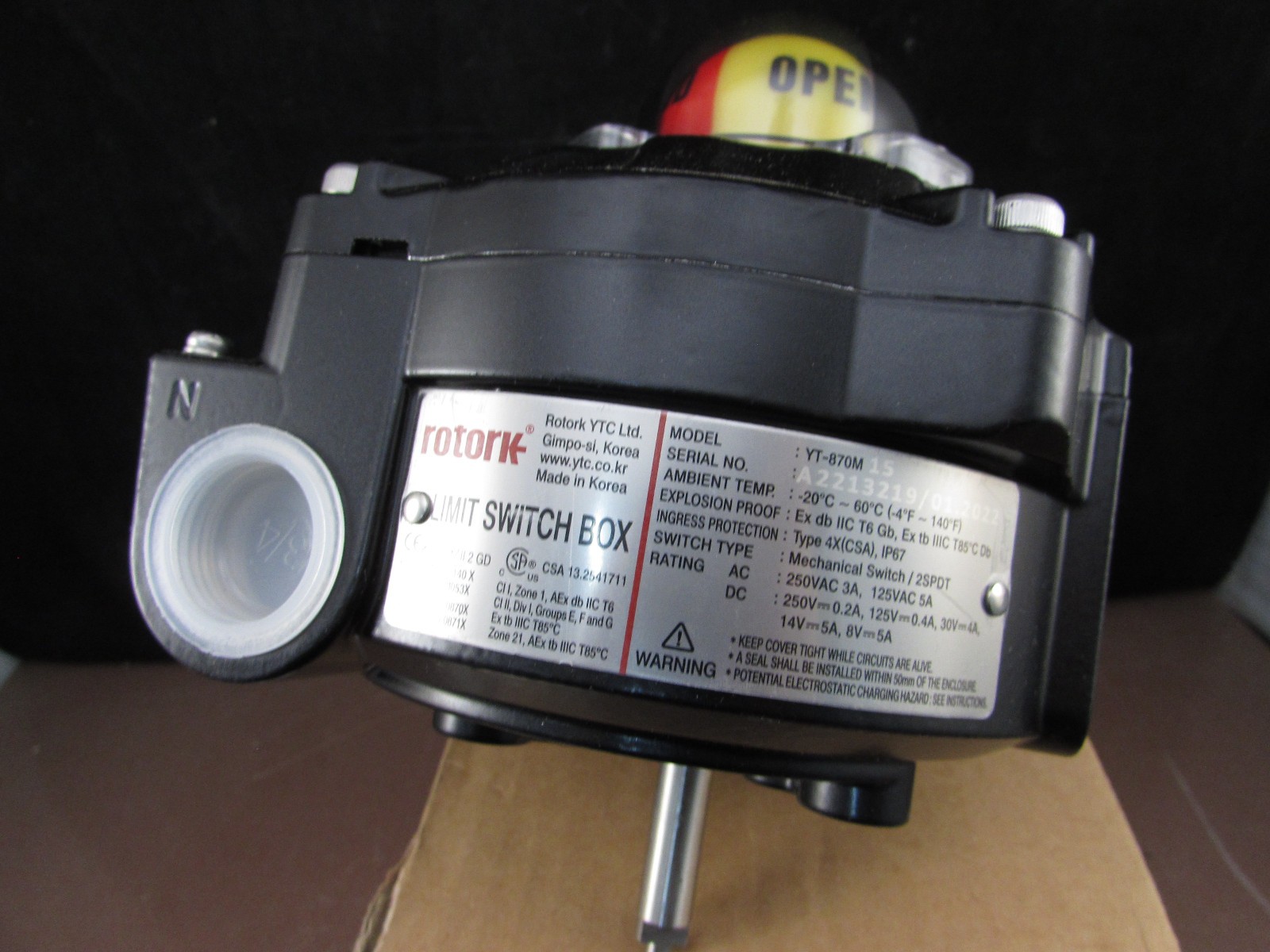 ROTORK YT-850M15 Limit Switch Box