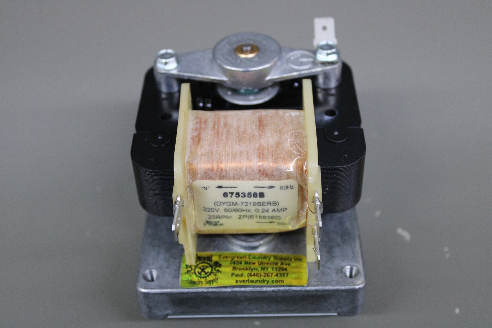 675358B Washer Motor & Gear 220v 50/60hz