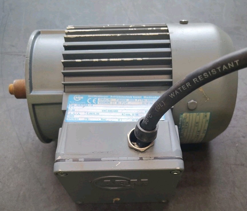 ABM Motor Typ. 4DBF56A-4 .09kW IP 54 UT C 239/460 VOLT BREMSE Brake S1 1620