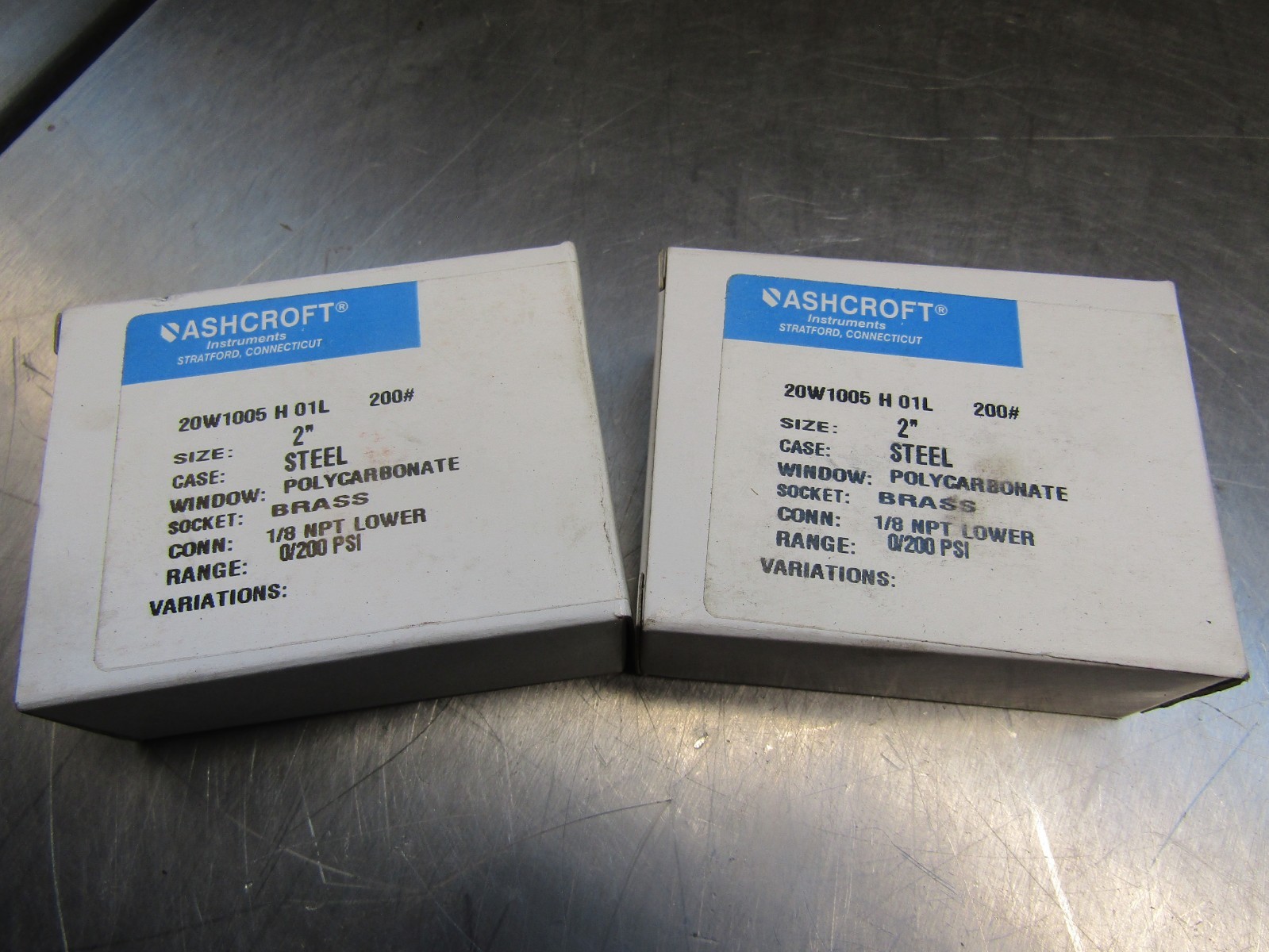 Ashcroft 20W1005 H 01L Gauge 2″ Lot of 2!