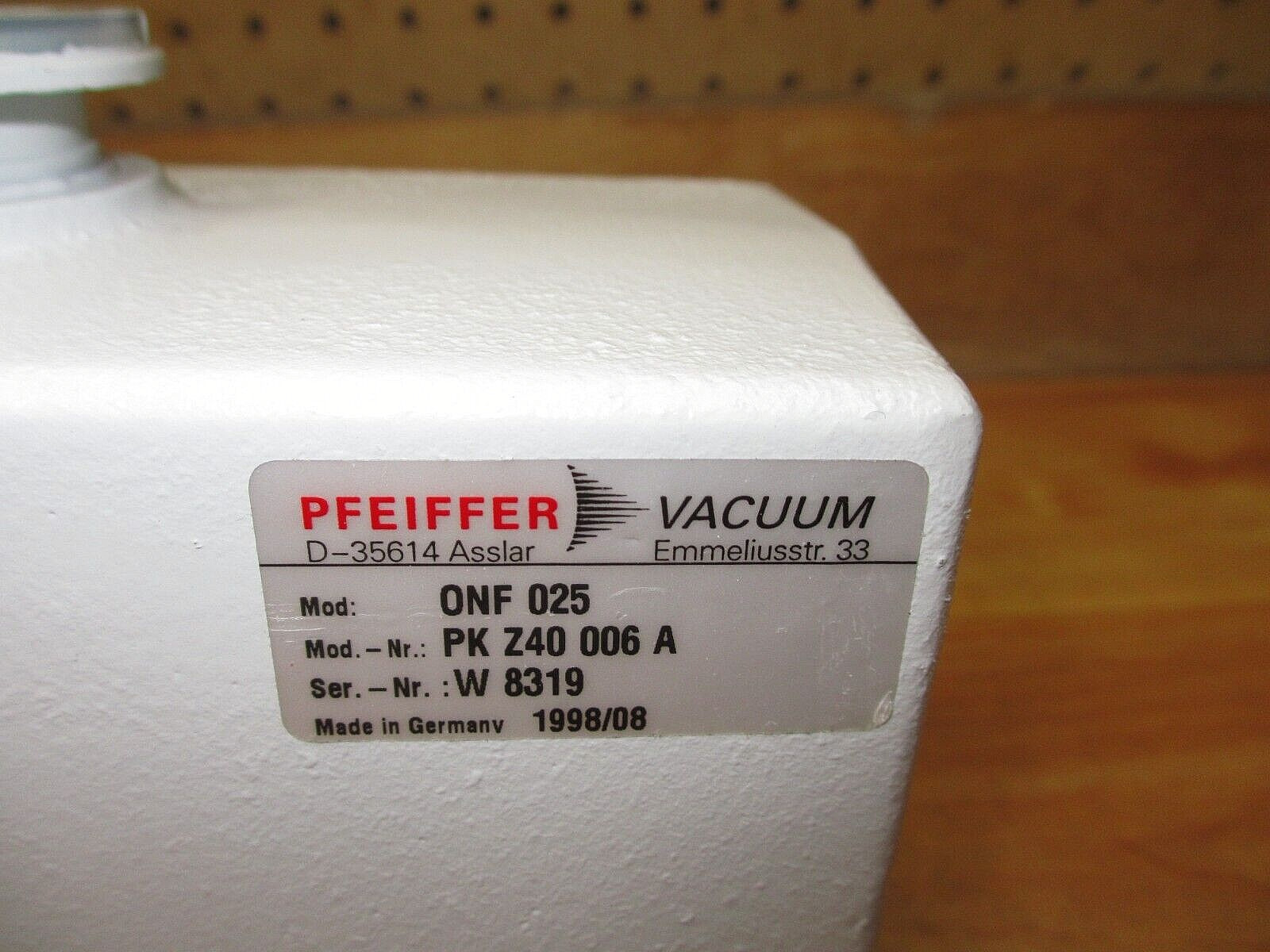 Pfeiffer Vacuum ONF 025 *NEW* Oil Mist Separator Vacuum Pump PK Z40 006 A