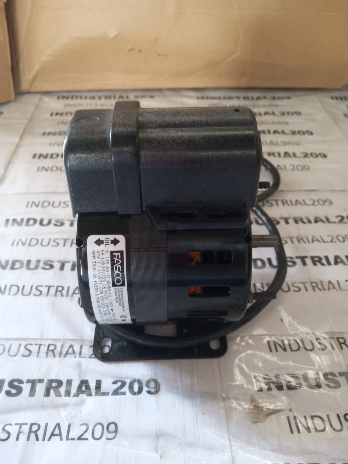 1/8” HP FASCO 485 V 115 PH 1 3000 RPM