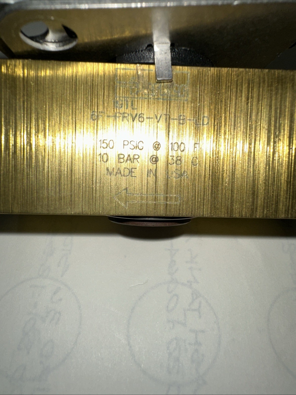 NEW PARKER 6F-PRV6-VT-B-LD PLUG VALVE BRASS