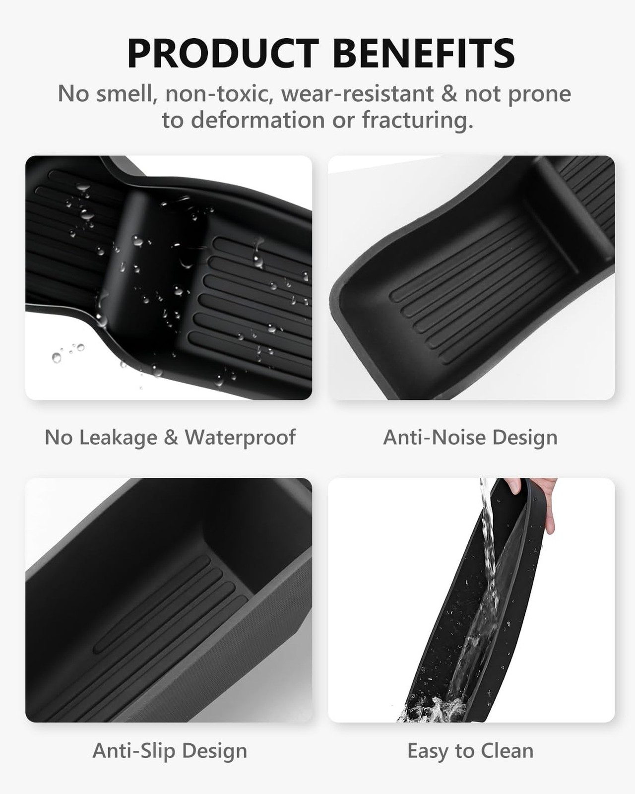 4PCS Door Side Storage Box for New 2025-2026 Tesla Model Y Juniper, Waterproo…