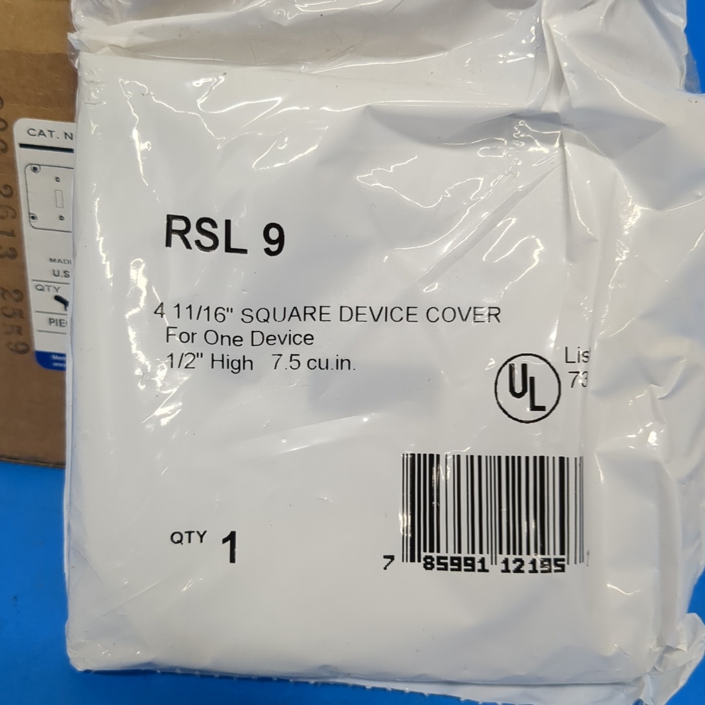 LOT OF 7, RSL 9 Toggle Switch Cover, 4 11/16″ SQUARE DEVICE COVER (H4B)