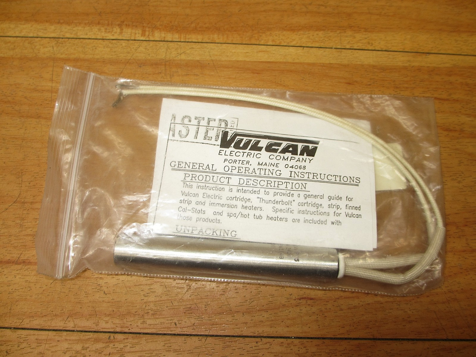 Vulcan TB6214B *NEW* Swaged Cartridge Heater 550W 2E918 KLJ