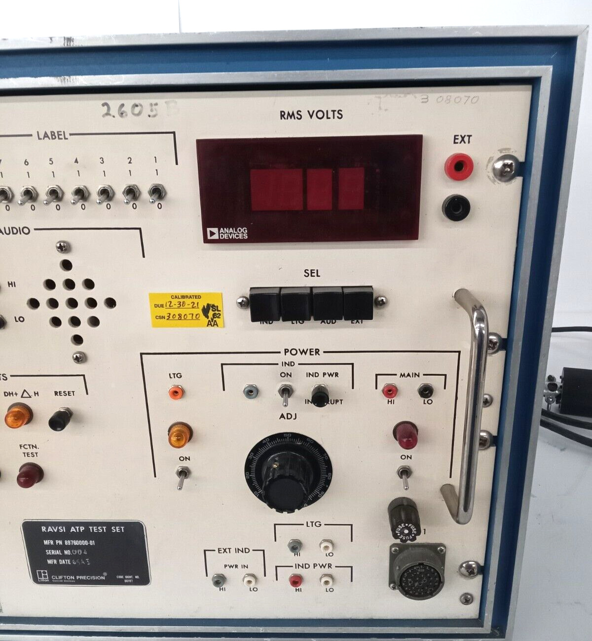 CLIFTON PRECISION 89760000-01 RAVSI ATP TESTER
