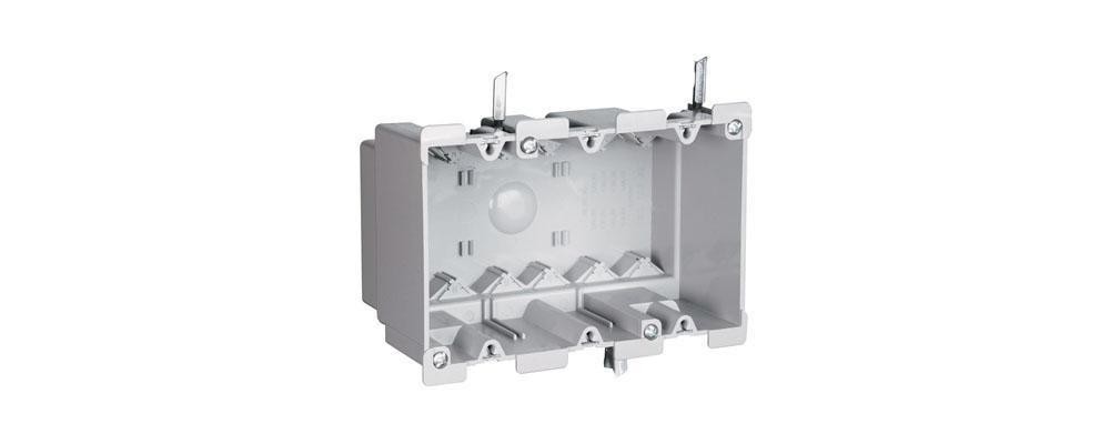 PASS & SEYMOUR S352W OLD WORK BOX 52 CU-IN 3 GANGS THERMOPLASTIC GRAY