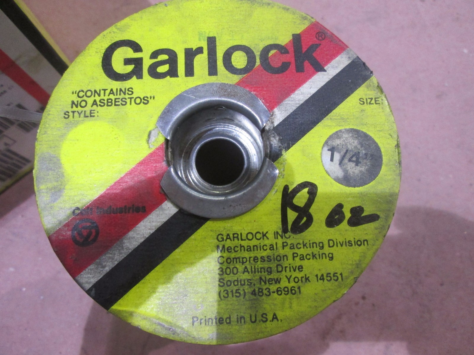 Garlock Mechanical Compression Packing 1200PBI 1/4″ 1 LB Partial Roll
