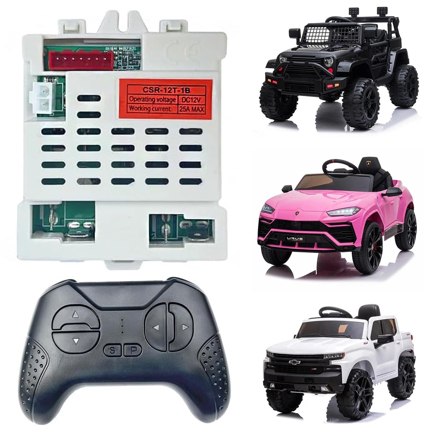 12V CSR-12T-1B 2.4G Remote Control Box for The Best Choice Jeep Power Wheels …