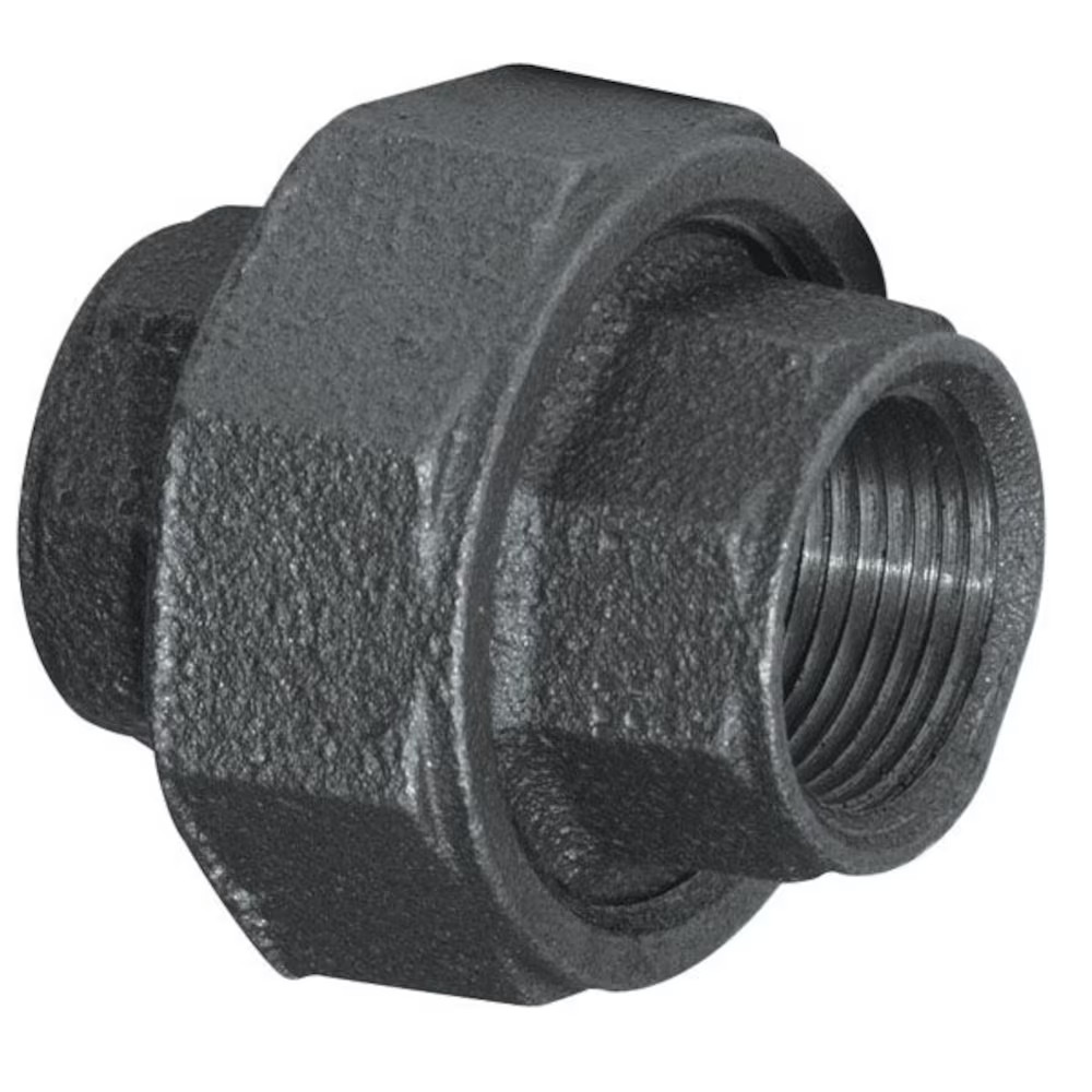 New STZ 1/2 Black Malleable Iron Union #501565