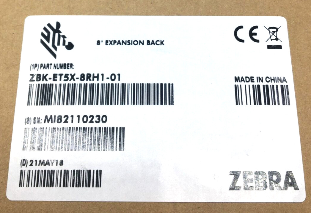 Zebra Expansion Back Accessory ZBK-ET5X-8RH1-01 New