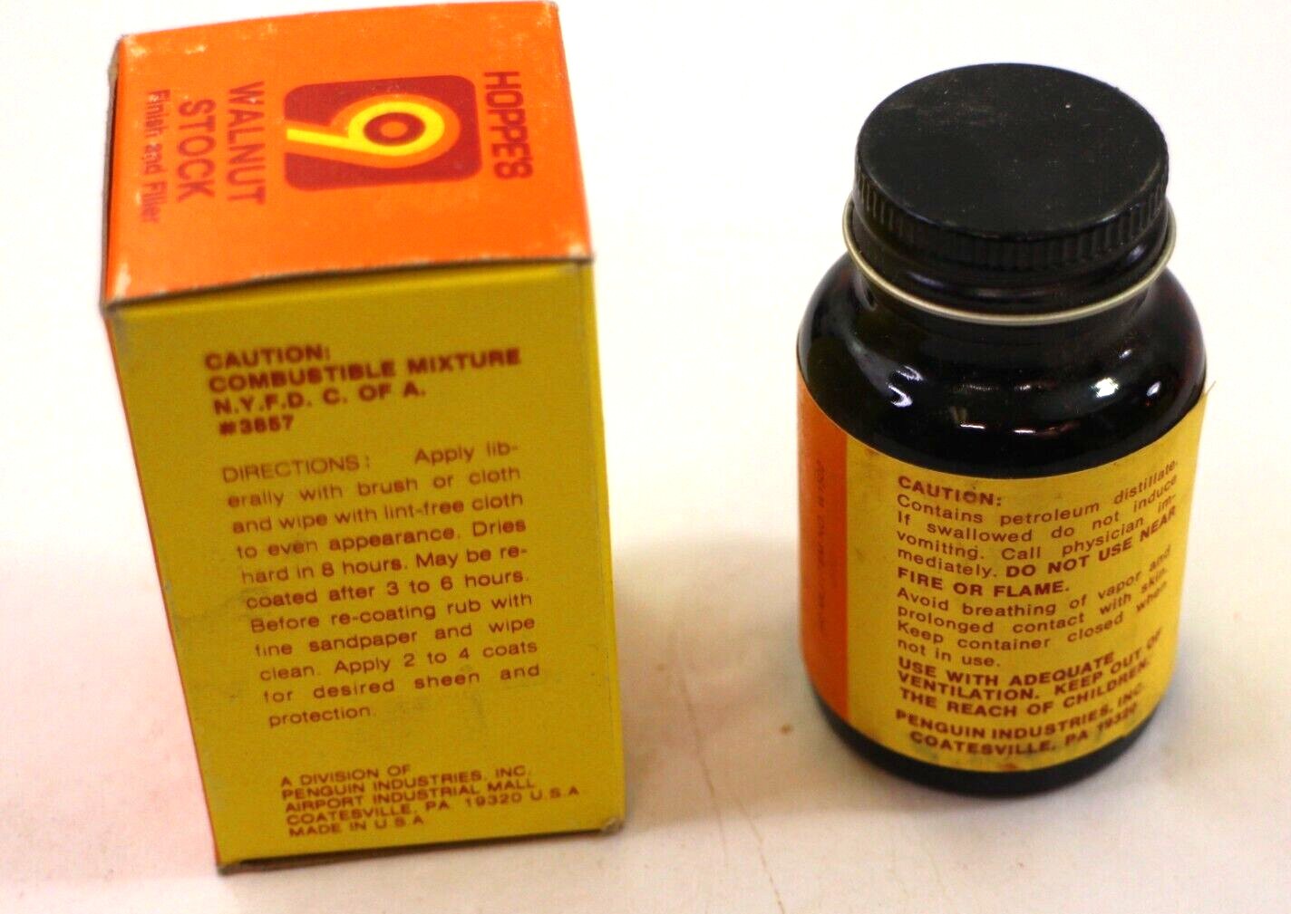 Hoppe’s #9 Walnut Stock Finish And Filler In Box, 2 Fluid Ounce