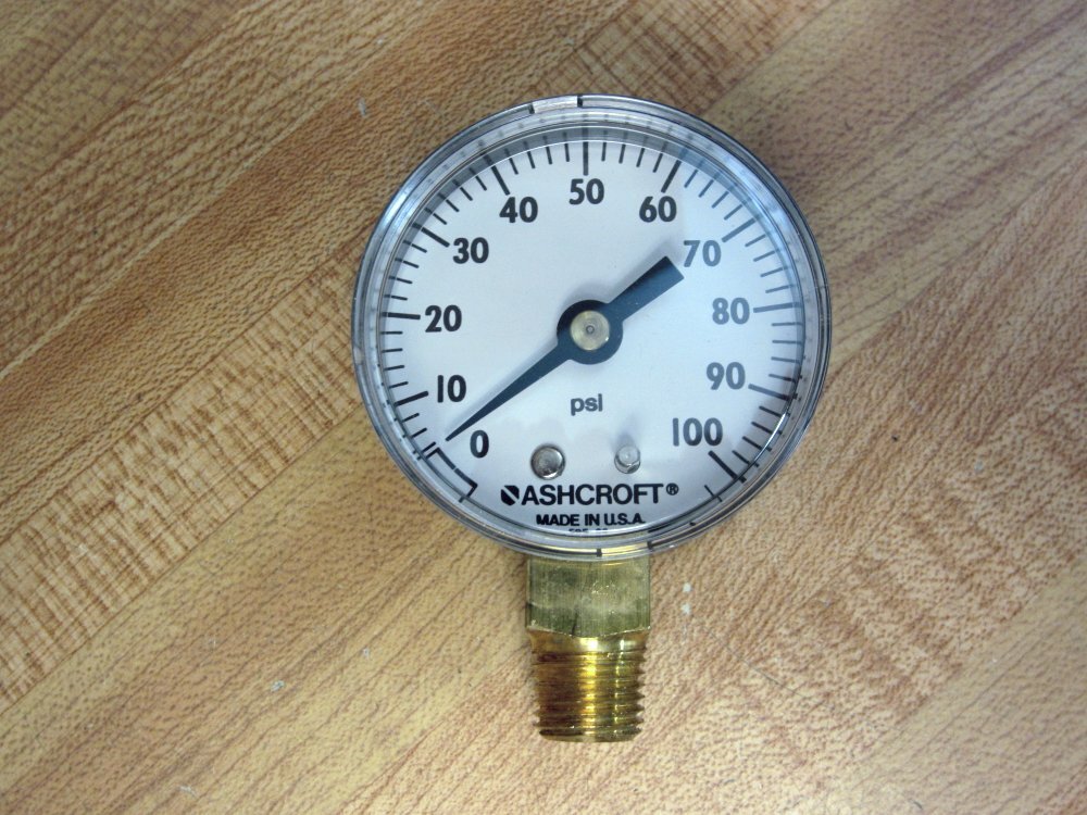 Ashcroft 20W1005-H-02L-100# 2″ Pressure Gauge 100 PSI