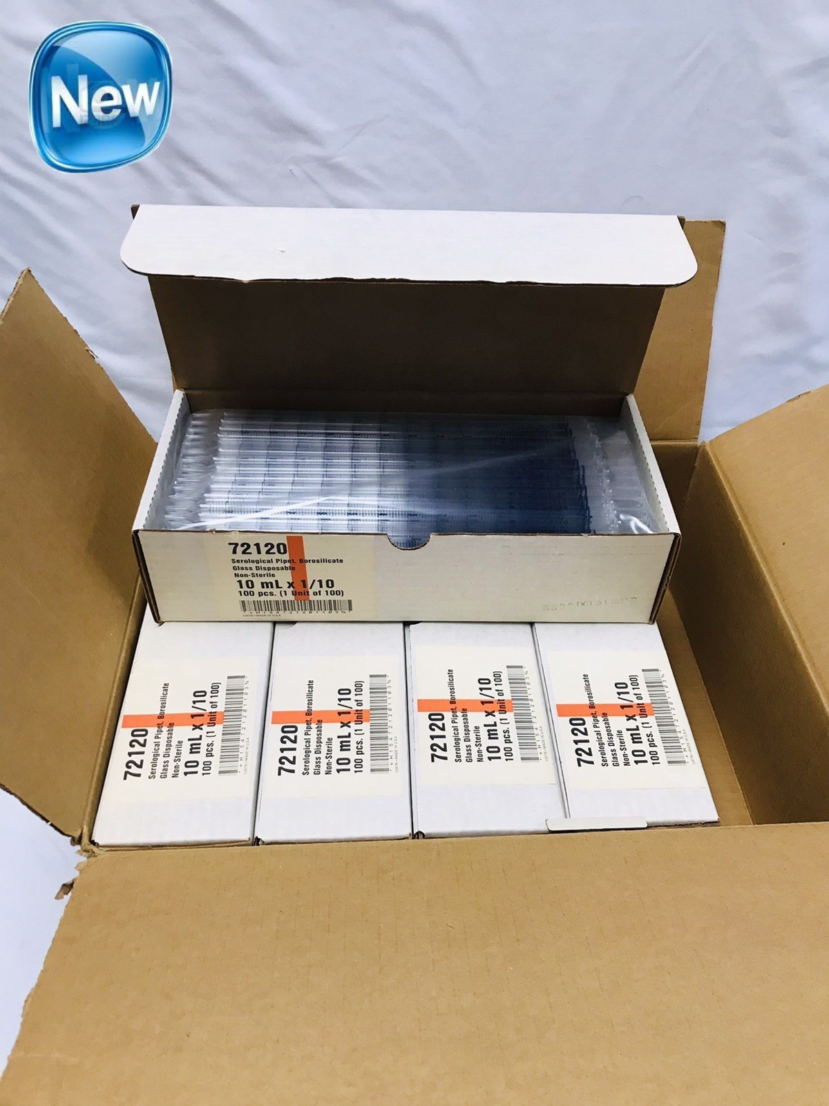 Kimble 72120-5110 – 5mL in 1/10 Pipets Glass Serological Non Sterile 500 Pack