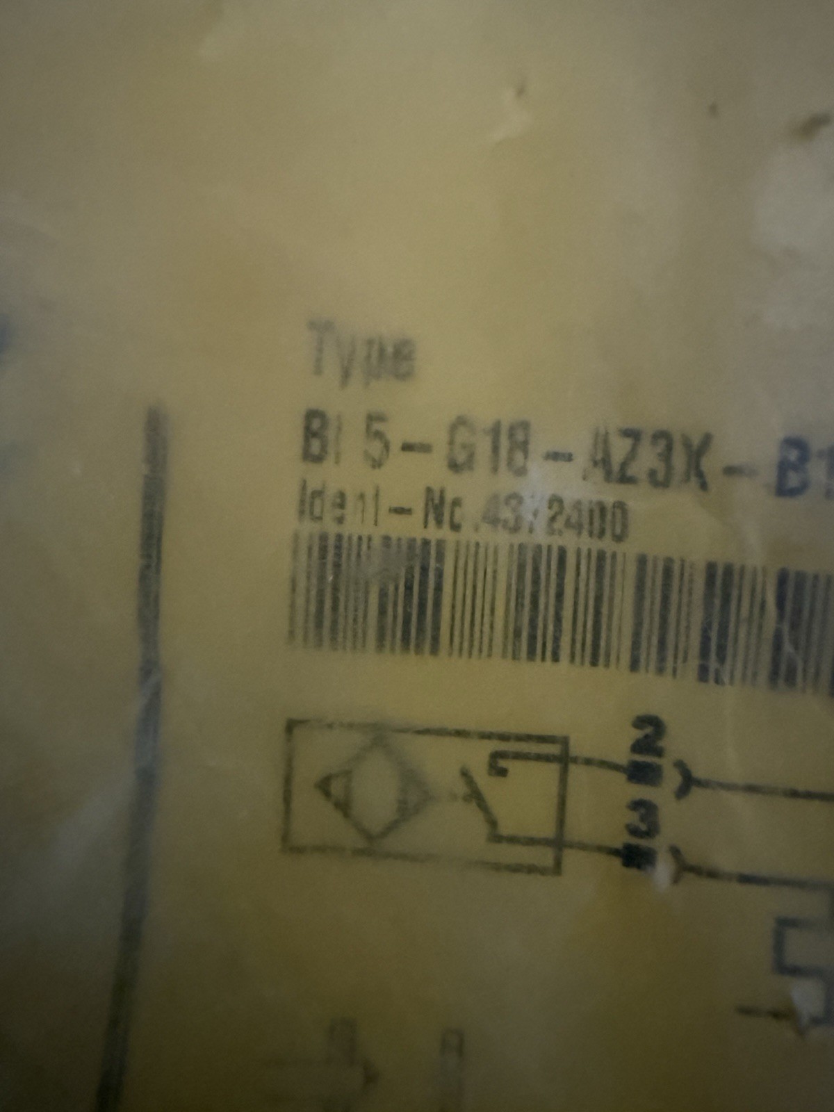 TURCK BI5-G18-AZ3X-B1431 50MM PROXIMITY SENSOR NO 20-250V 500mA (4372400) New