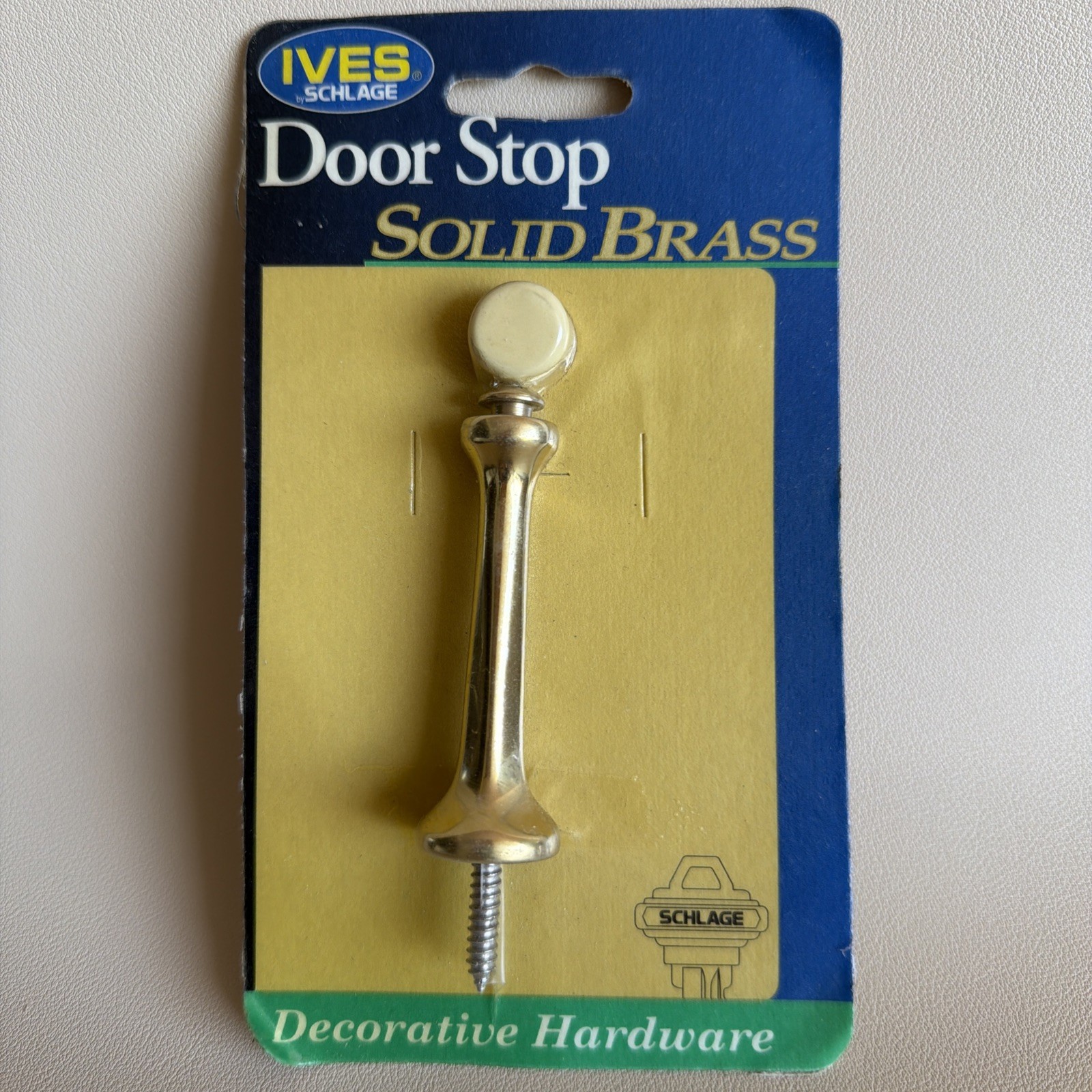 Schlage Ives Solid Brass Door Stop 3 ” Decorative Hardware New