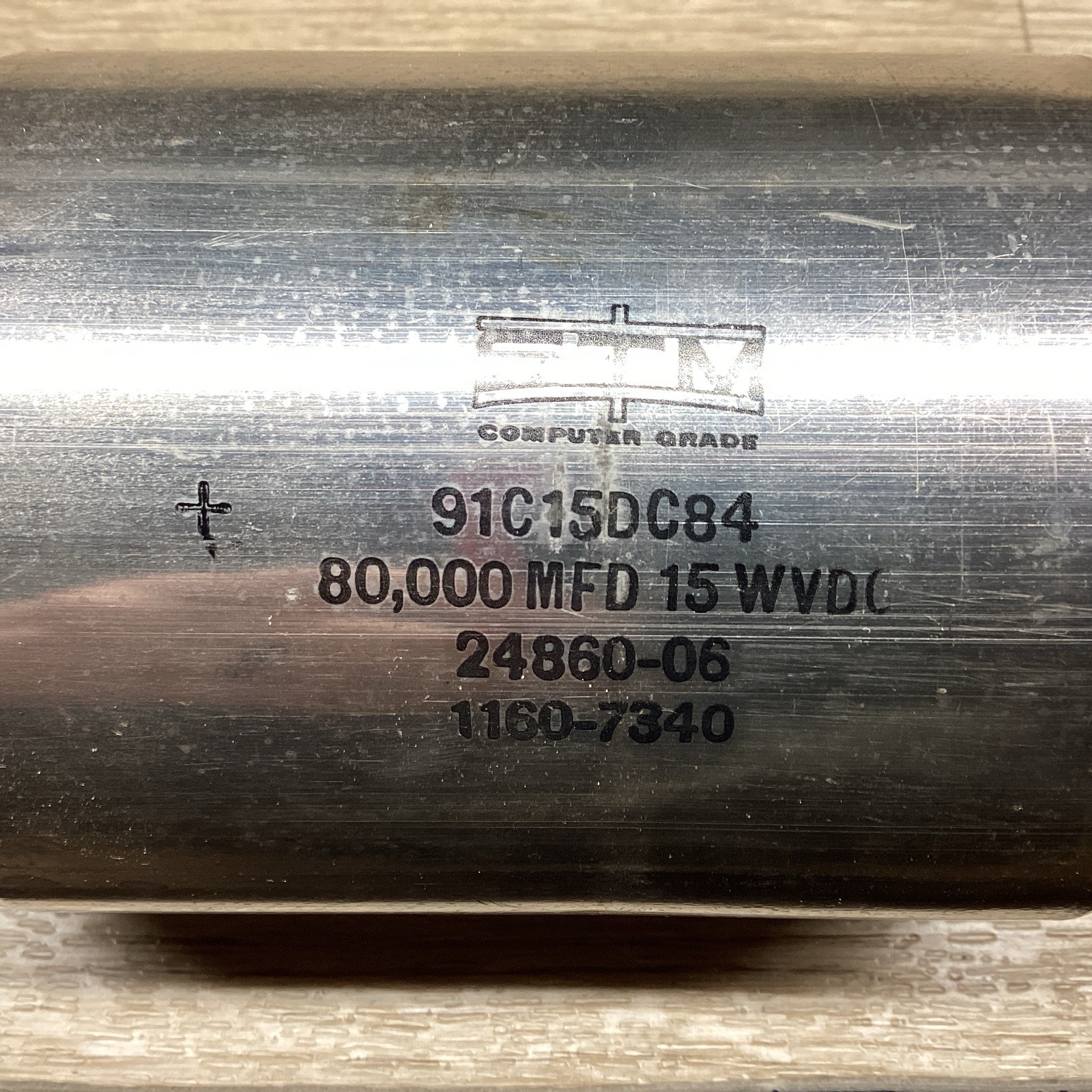 STM 91C15DC84 80,000 MFD 15 WVDC 24860-06-1160-7340 CAPACITOR #802PT153*CO