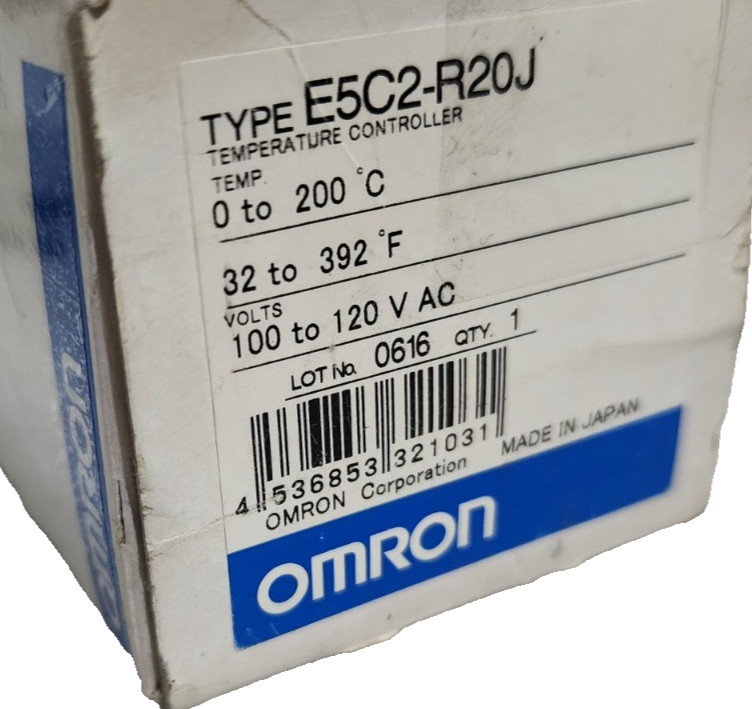 Genuine OMRON E5C2-R20J Temperature Controller AC110-120Vac 0-200’C, 32 to 392’F
