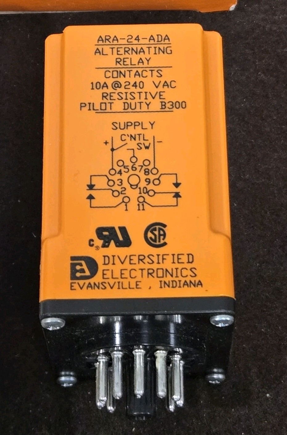 NEW ATC Diversified Electronics ARA-24-ADA Alternating Power Relay, DPDT 10A 24V