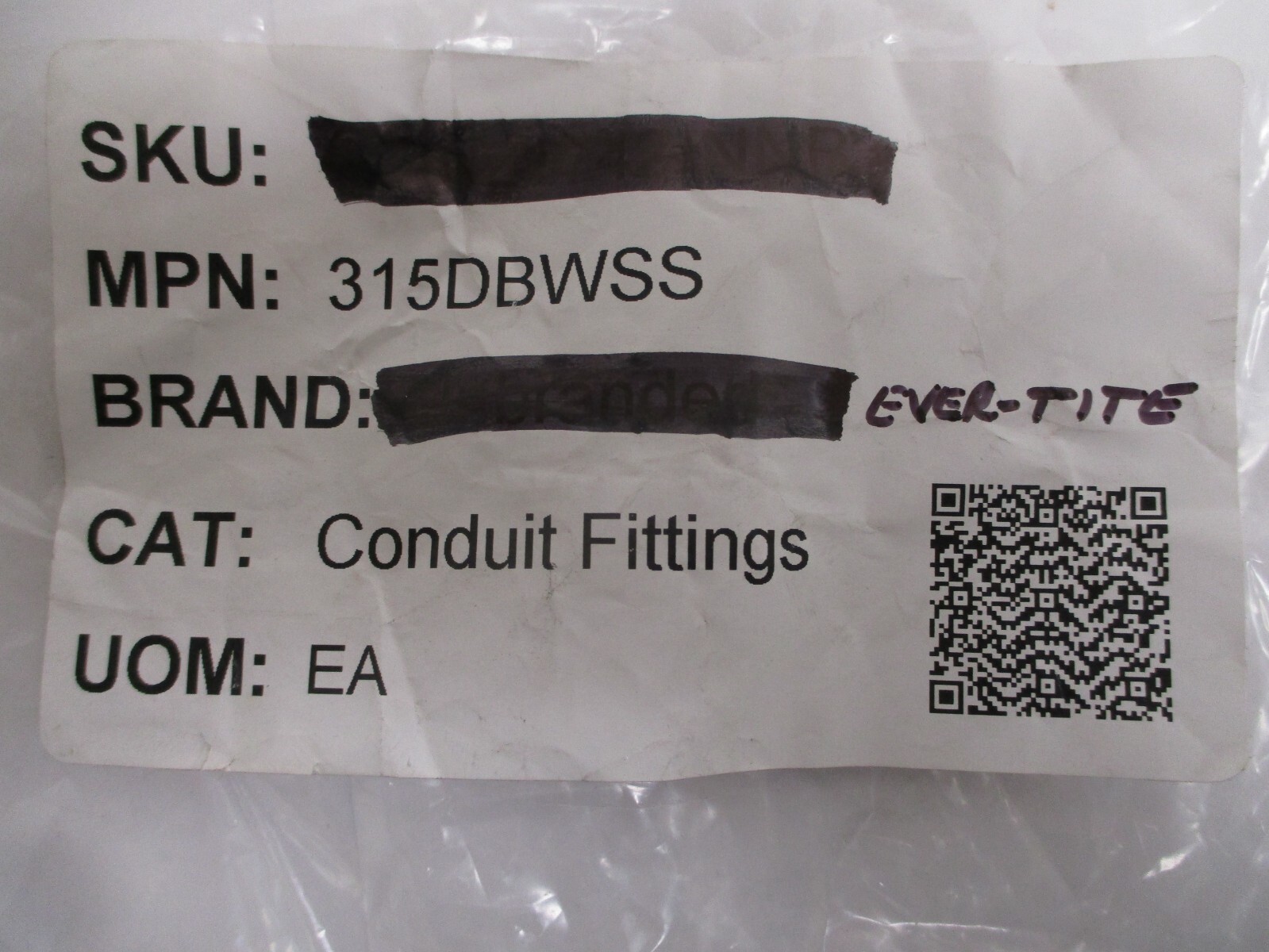 EVER-TITE , 315DBWSS , 1-1/2″ BUTT-WELD SST CAM COUPLER , SURPLUS