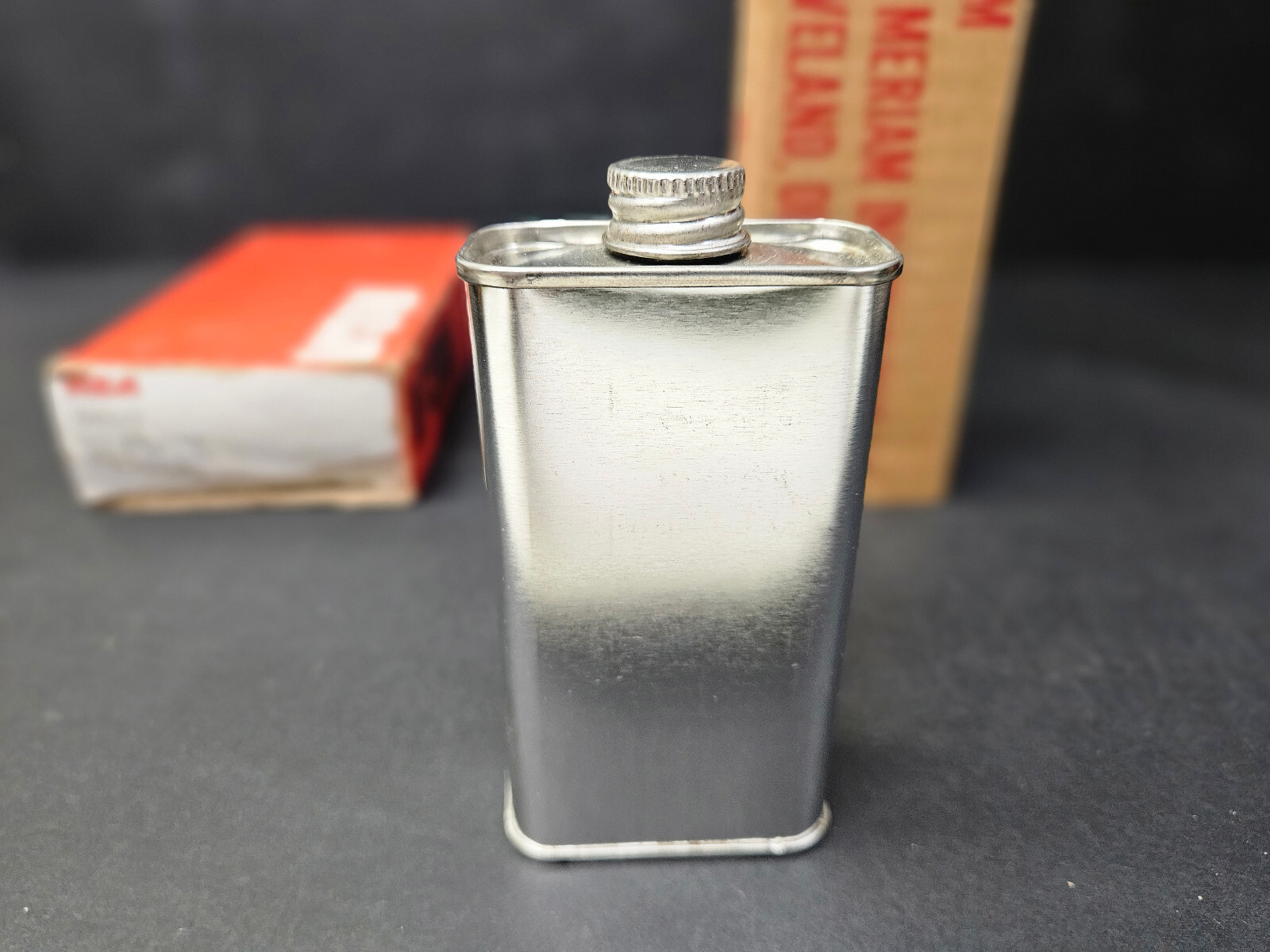 NOS RCA 98027 Manometer RED SP GR Oil Meriam 827 8 oz Tin with box RARE