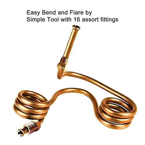 MuHize Upgraded Brake Line Tubing Kit – 25 Ft. of 3/16 Copper Coated Flexible Tu