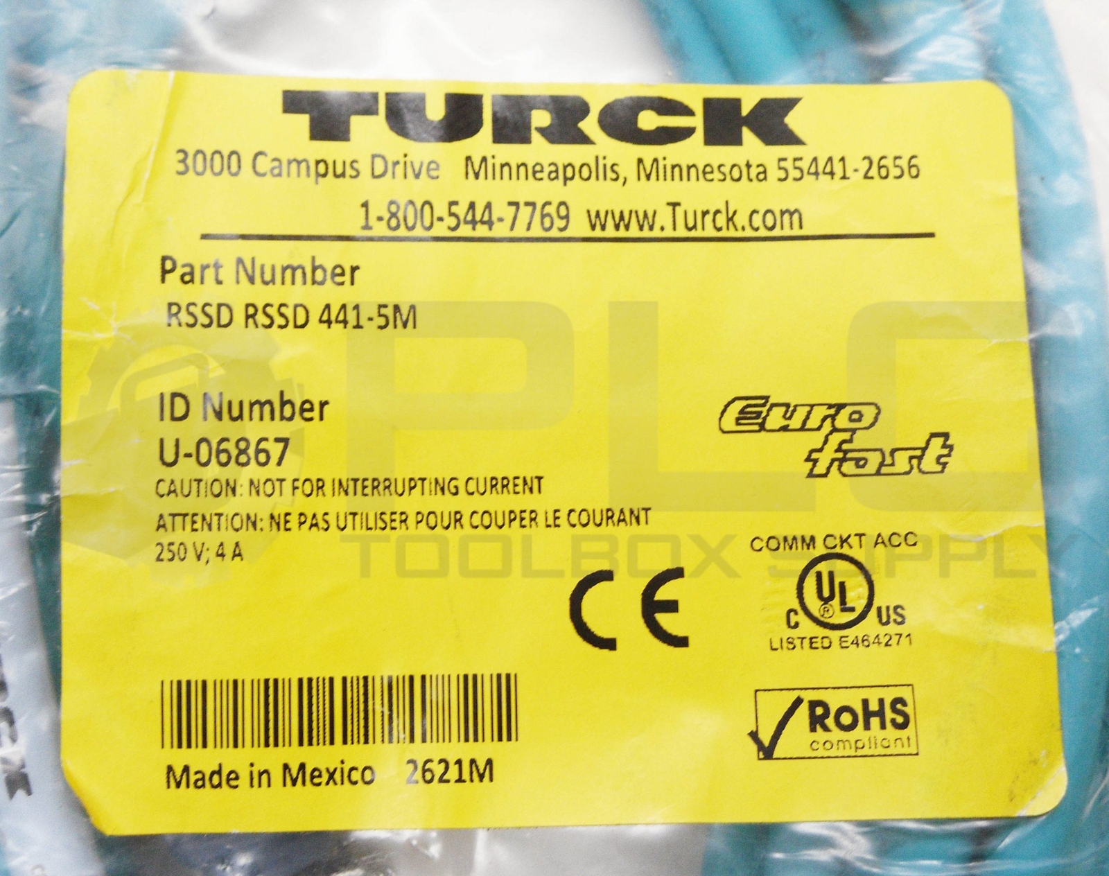 SEALED NEW TURCK RSSD RSSD 441-5M DOUBLE ENDED CORDSET 5M U-06867
